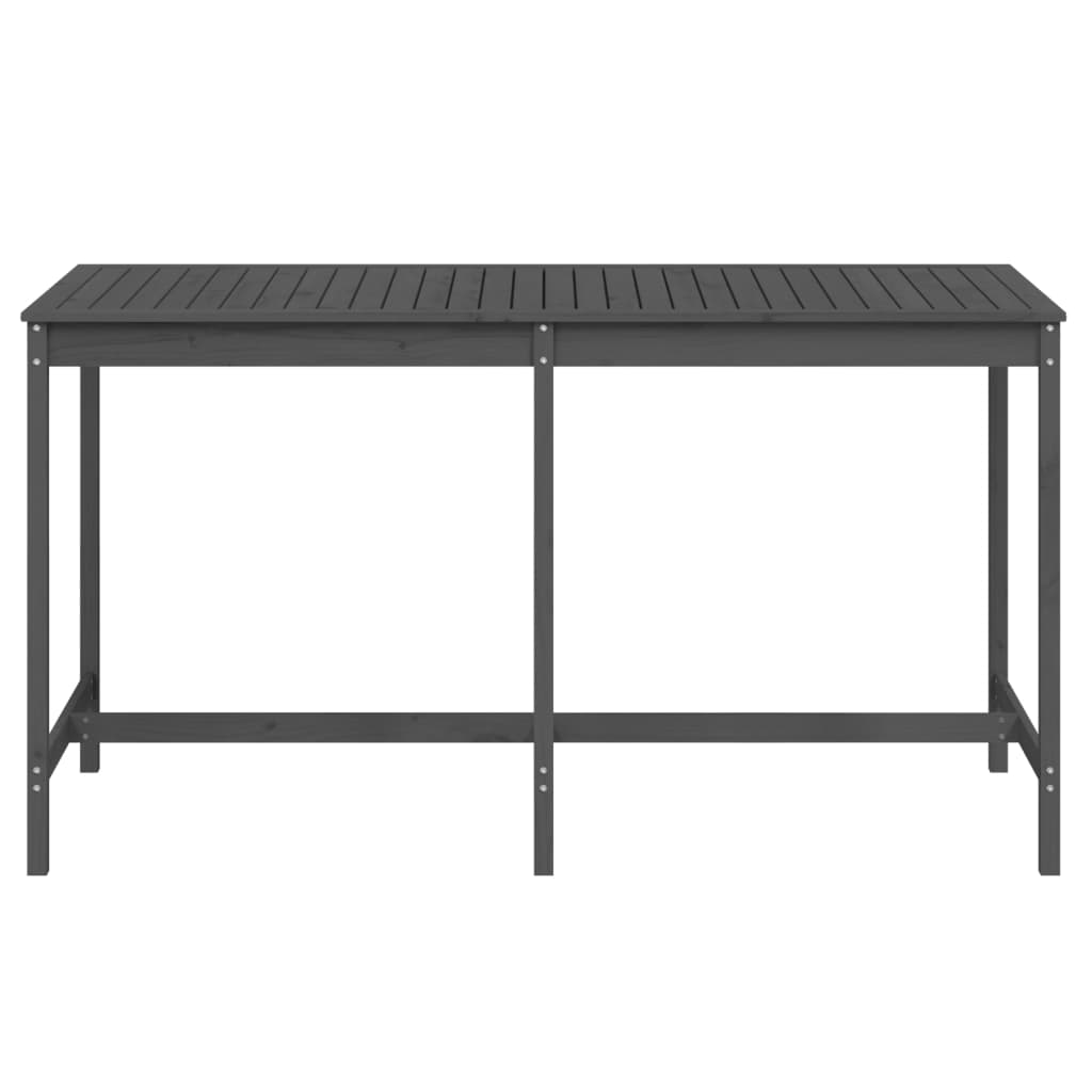 NNEVL Garden Table Grey 203.5x90x110 cm Solid Wood Pine-3