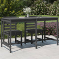 NNEVL Garden Table Grey 203.5x90x110 cm Solid Wood Pine-0