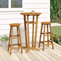 NNEVL Garden Bar Table Ø60x105 cm Solid Wood Acacia-0
