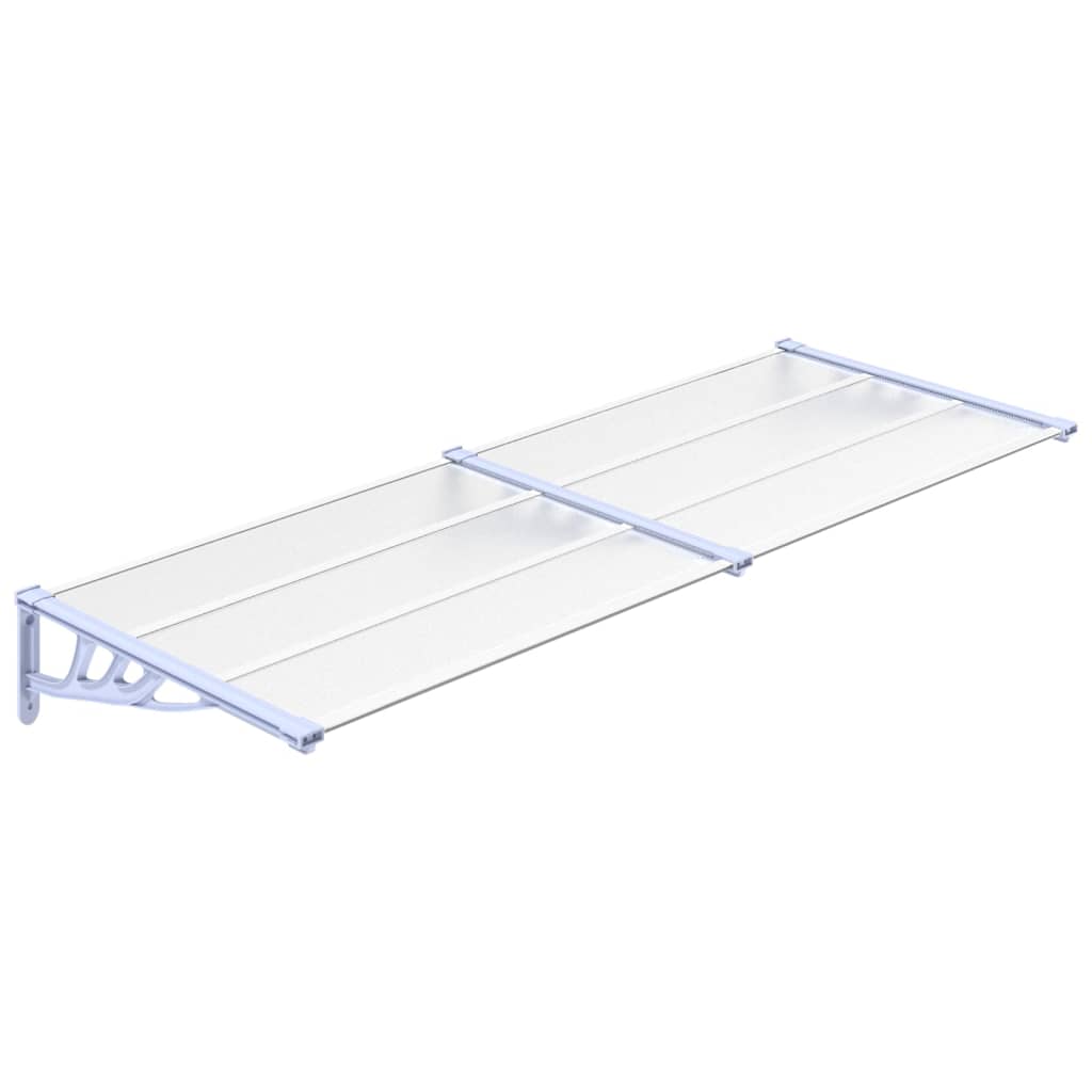 NNEVL Door Canopy Grey and Transparent 239x90 cm Polycarbonate-1