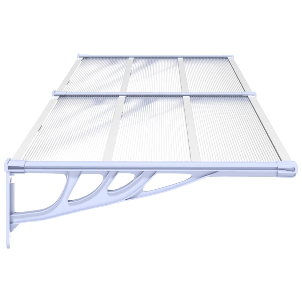 NNEVL Door Canopy Grey and Transparent 239x90 cm Polycarbonate-3