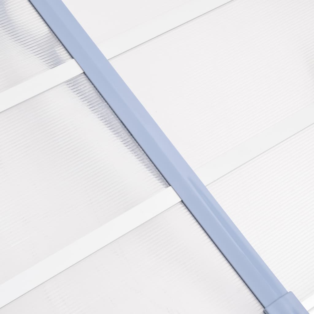 NNEVL Door Canopy Grey and Transparent 239x90 cm Polycarbonate-4