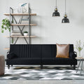 NNEVL Sofa Bed with Armrests Black Velvet-0