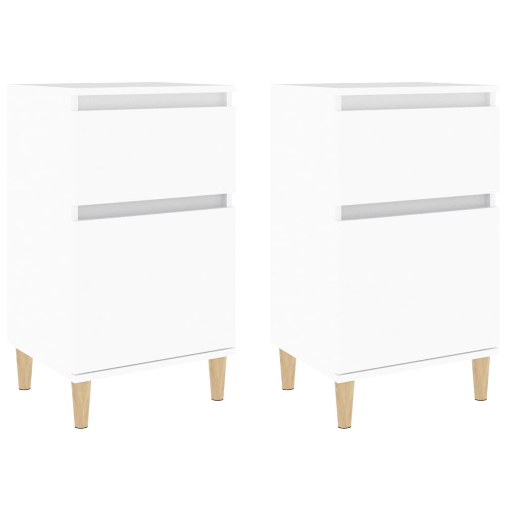 NNEVL Bedside Cabinets 2 pcs White 40x35x70 cm-1
