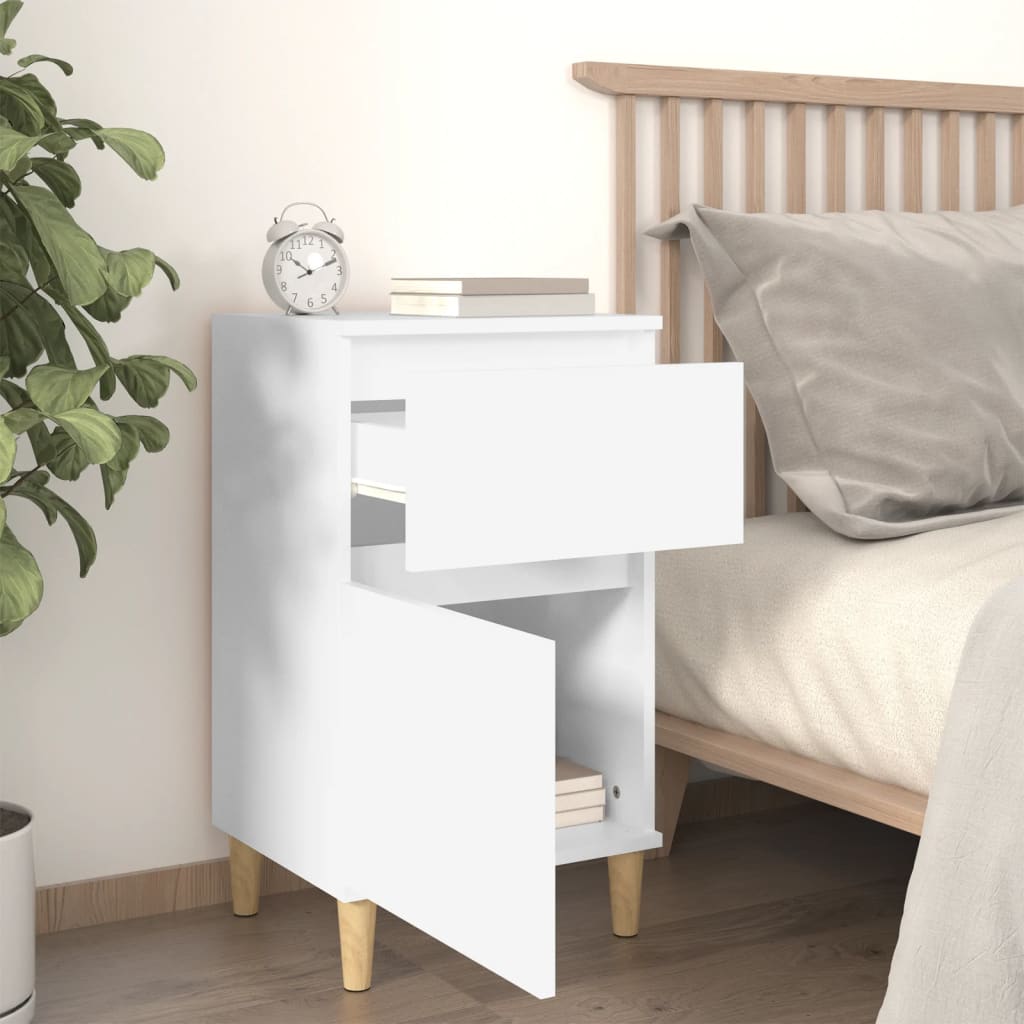NNEVL Bedside Cabinets 2 pcs White 40x35x70 cm-2