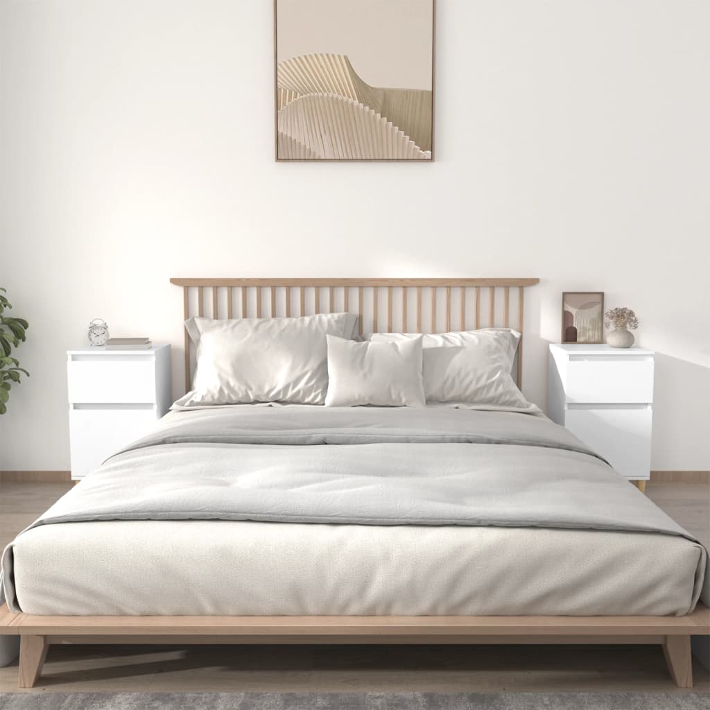 NNEVL Bedside Cabinets 2 pcs White 40x35x70 cm-0