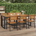 NNEVL Garden Table with U-shaped Legs 200x90x75 cm Solid Wood Acacia-0