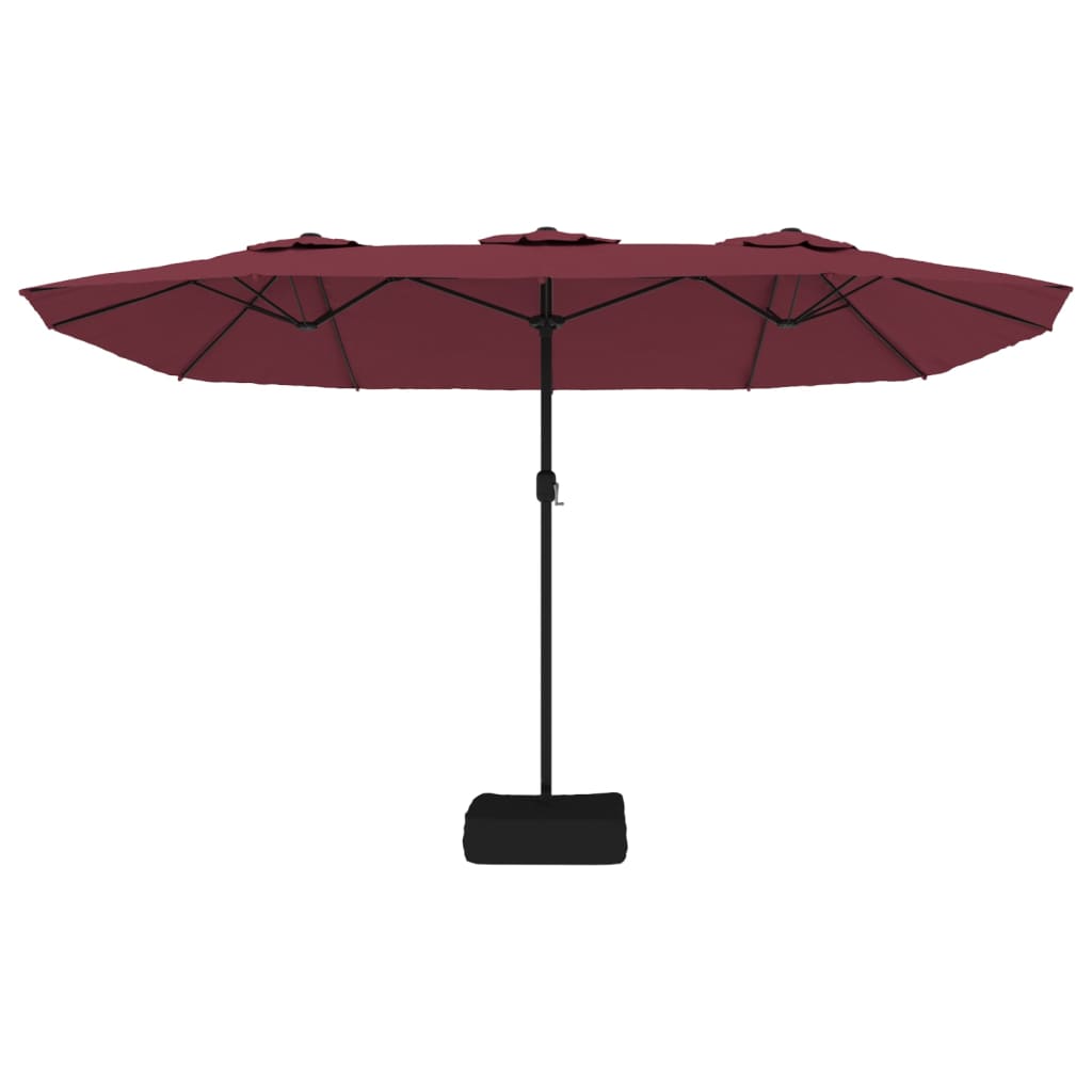 NNEVL Double-Head Parasol Bordeaux Red 449x245 cm-3