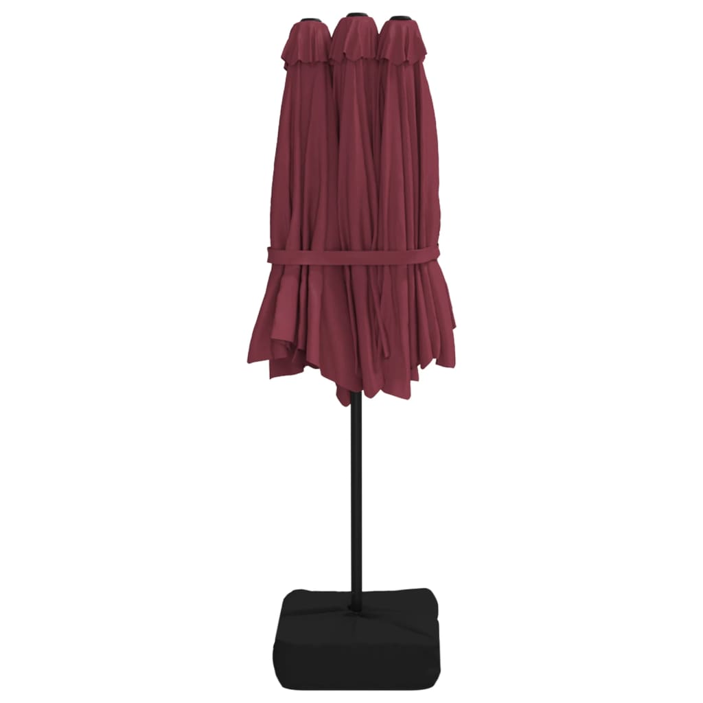 NNEVL Double-Head Parasol Bordeaux Red 449x245 cm-4