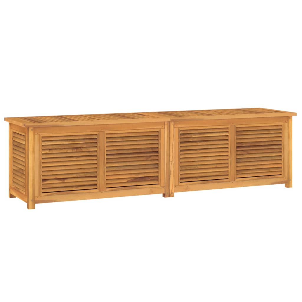 NNEVL Garden Storage Box with Bag 200x50x53 cm Solid Wood Teak-1