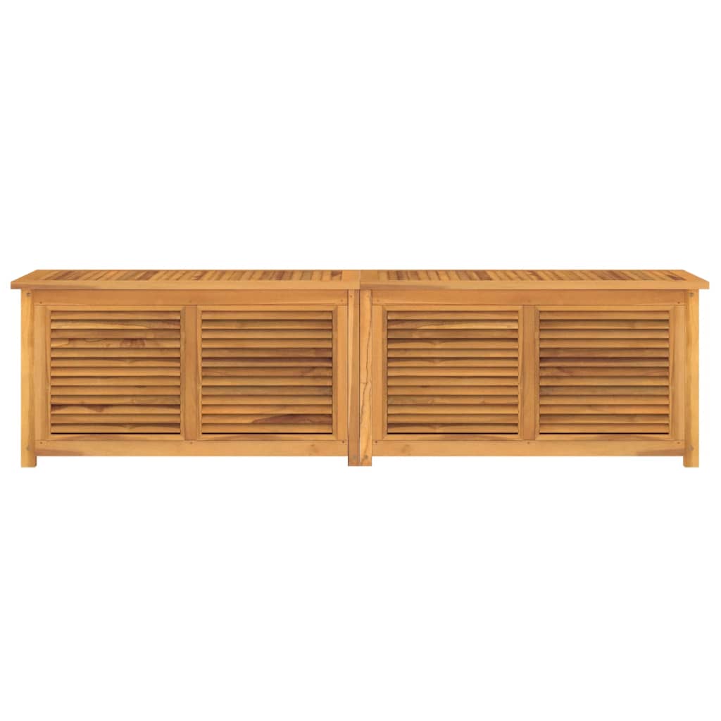 NNEVL Garden Storage Box with Bag 200x50x53 cm Solid Wood Teak-2