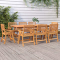 NNEVL Garden Table 200x90x75 cm Solid Wood Acacia-0