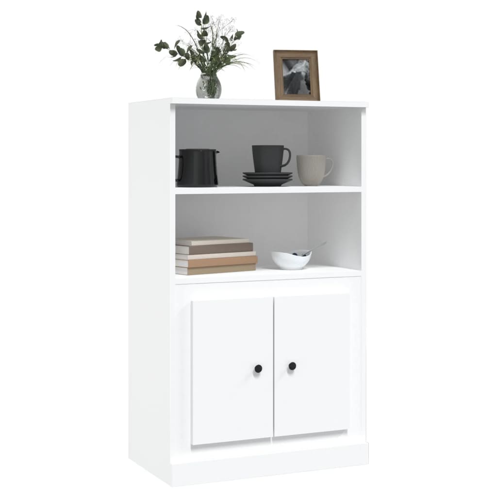 NNEVL Highboard White 60x35.5x103.5 cm Engineered Wood-3