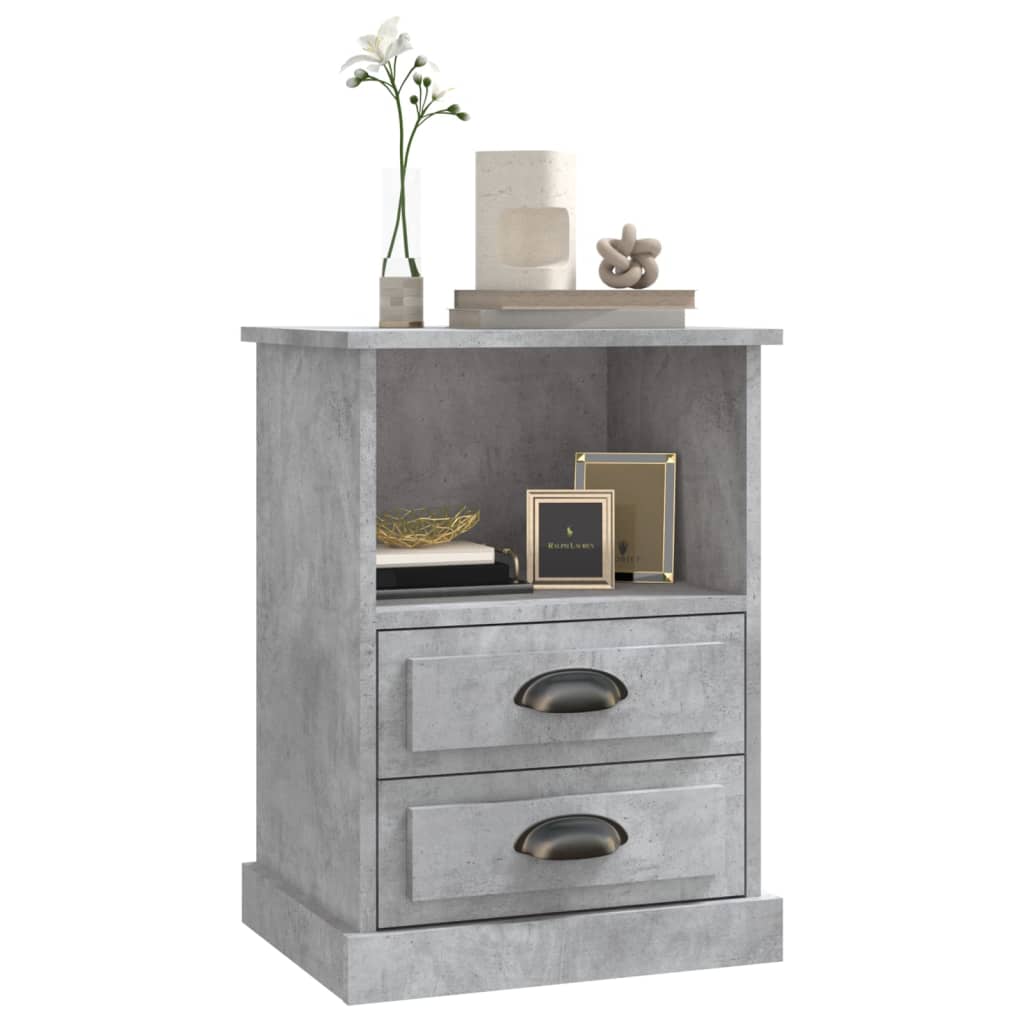 NNEVL Bedside Cabinets 2 pcs Concrete Grey 43x36x60 cm-3