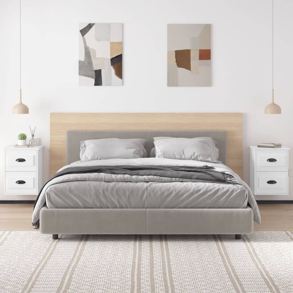 NNEVL Wall-mounted Bedside Cabinets 2 pcs High Gloss White 41.5x36x53cm-2
