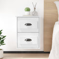 NNEVL Wall-mounted Bedside Cabinets 2 pcs High Gloss White 41.5x36x53cm-0