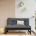 NNEVL Middle Sofa Black 120x80 cm Solid Wood Pine-0