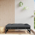 NNEVL Garden Footstool Black 120x80 cm Solid Wood Pine-0
