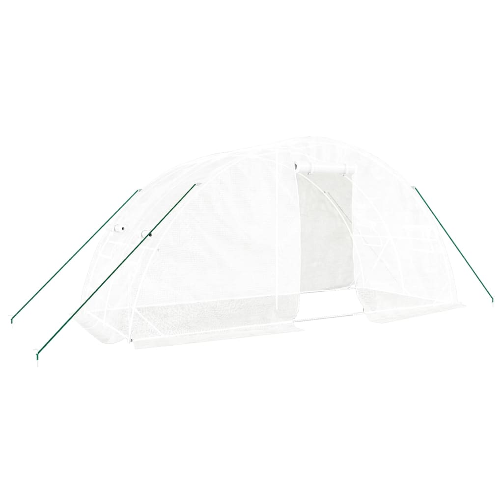 NNEVL Greenhouse with Steel Frame White 10 m² 5x2x2.3 m-1