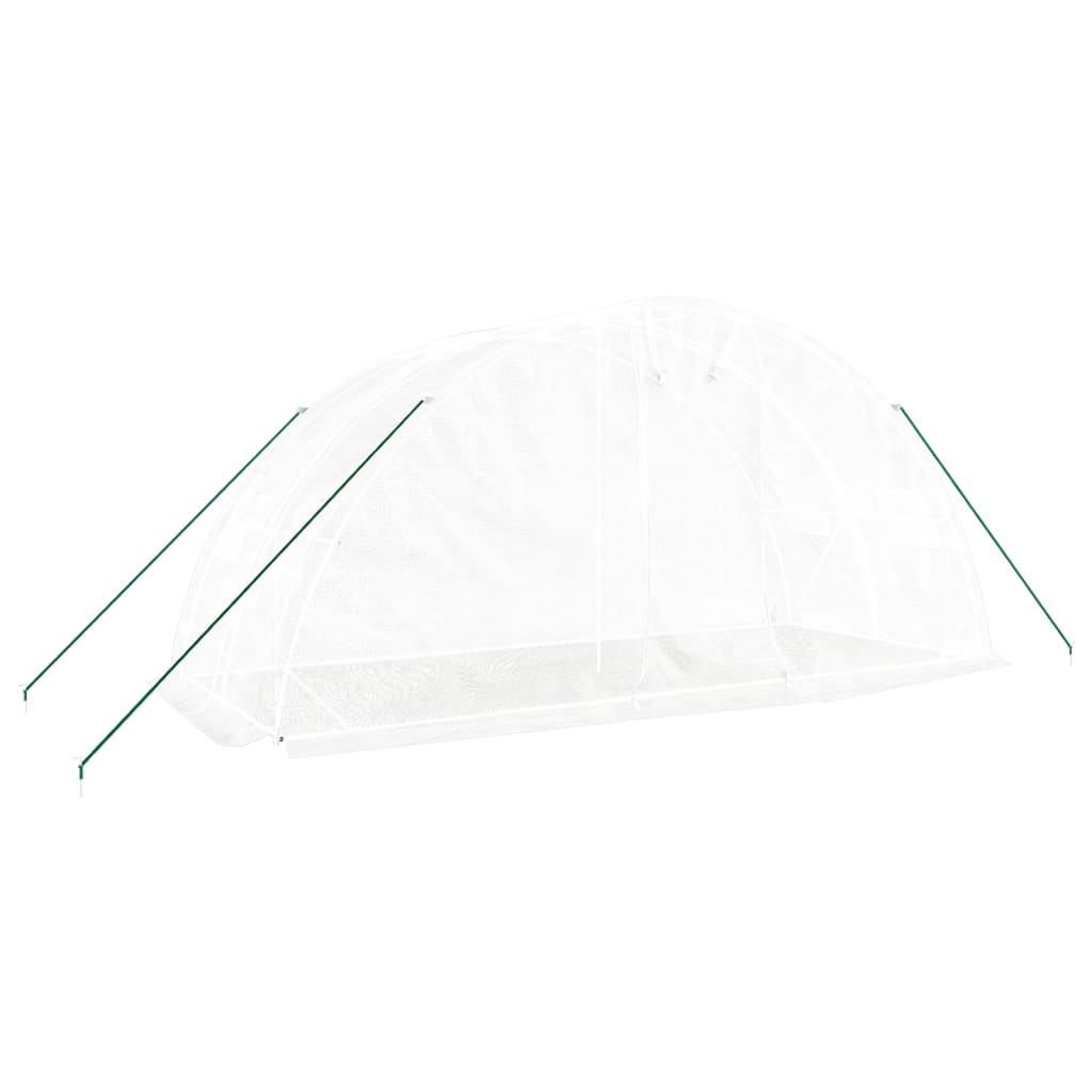 NNEVL Greenhouse with Steel Frame White 10 m² 5x2x2.3 m-2