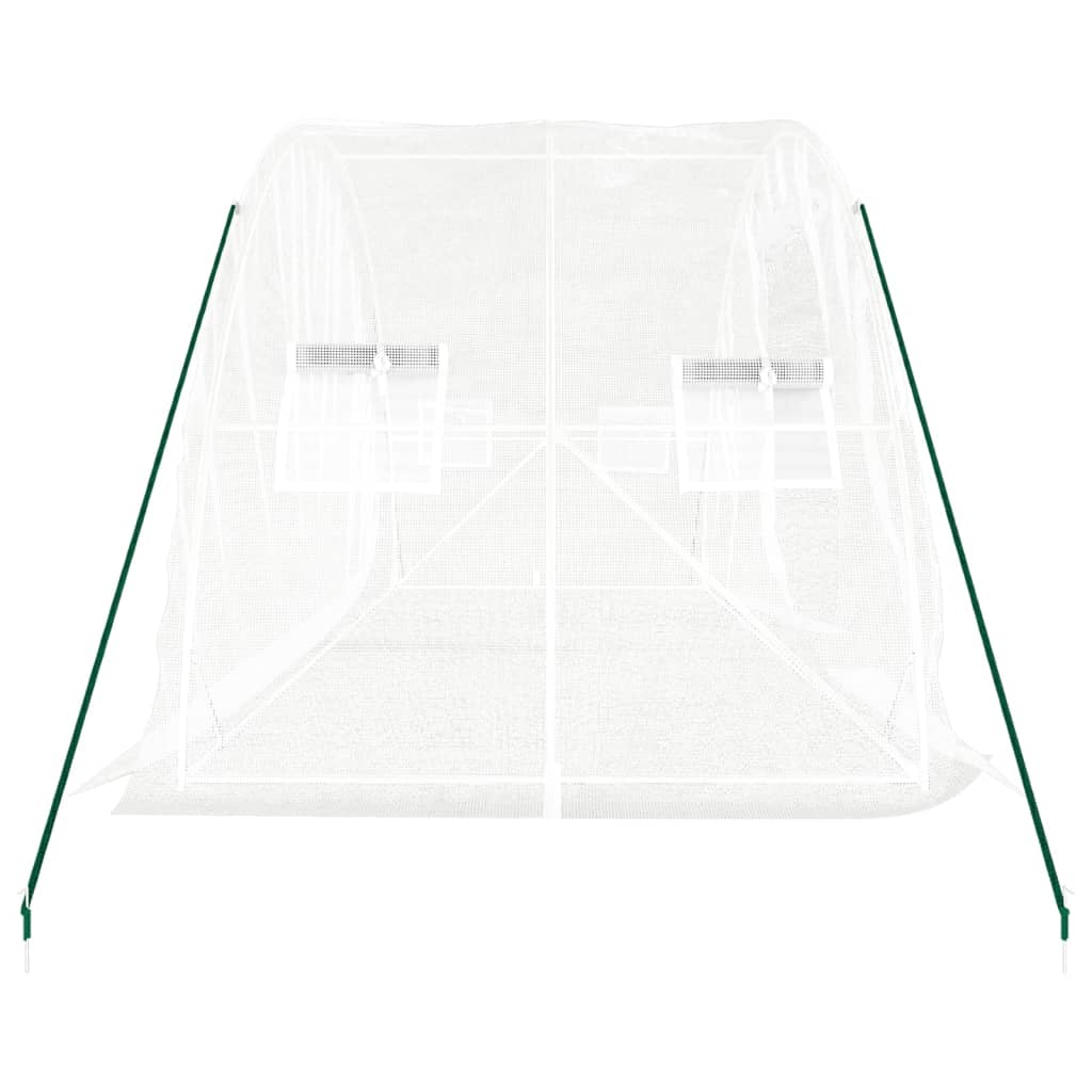 NNEVL Greenhouse with Steel Frame White 10 m² 5x2x2.3 m-4