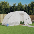 NNEVL Greenhouse with Steel Frame White 10 m² 5x2x2.3 m-0