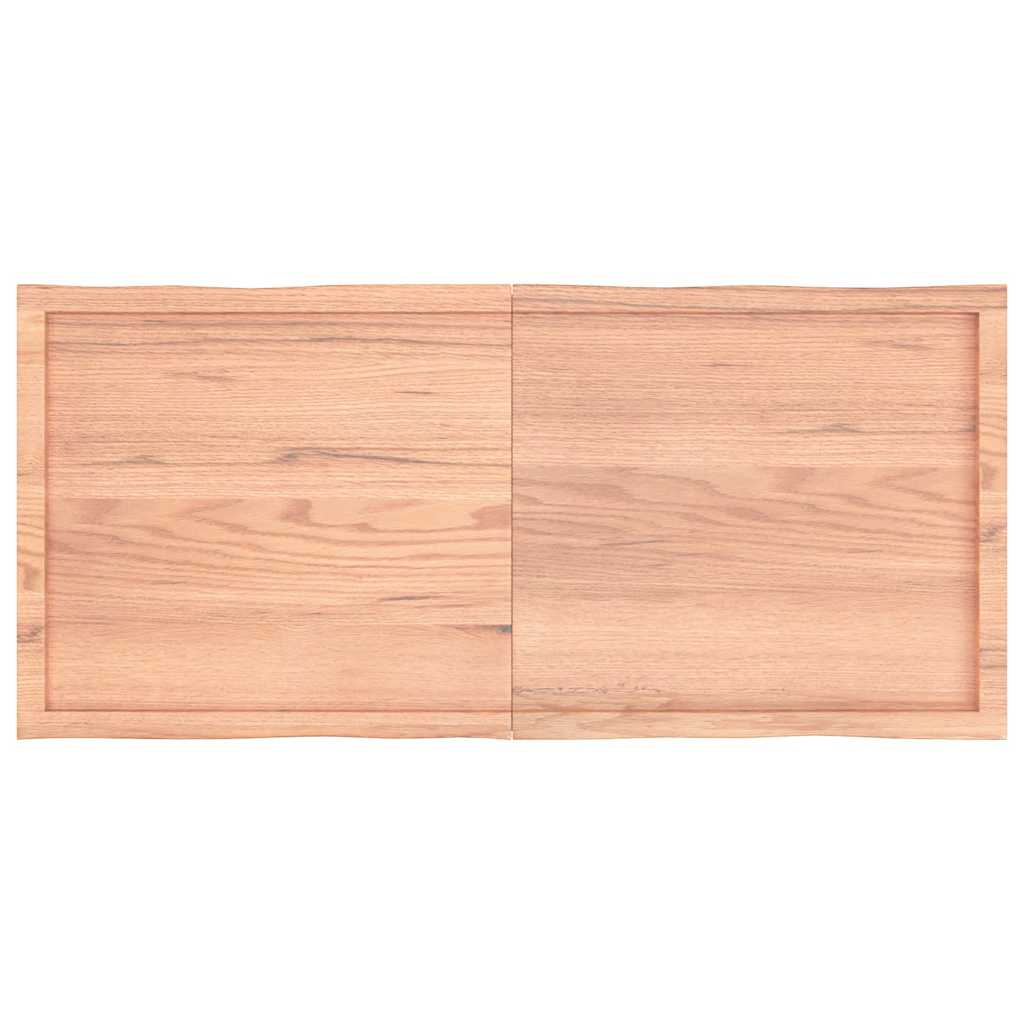 NNEVL Table Top Light Brown 140x60x(2-4)cm Treated Solid Wood Live Edge-2