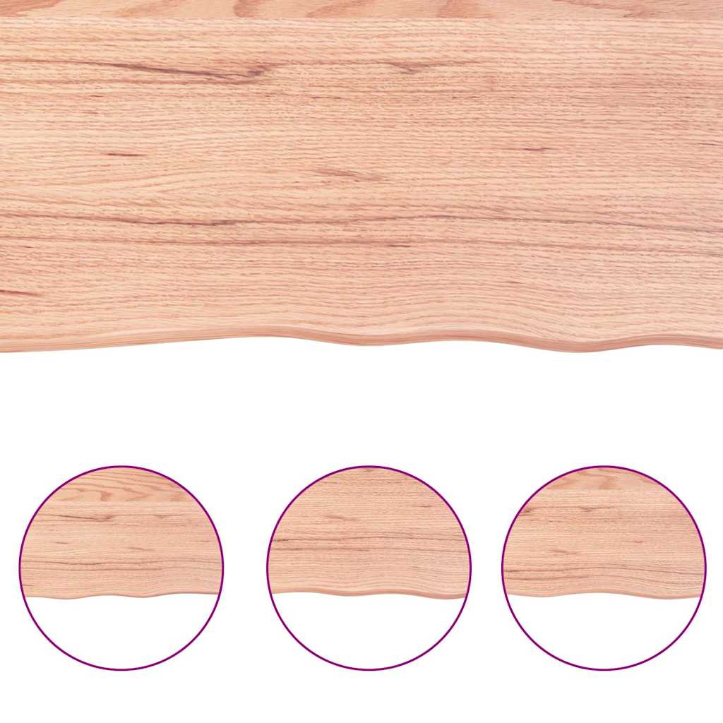 NNEVL Table Top Light Brown 140x60x(2-4)cm Treated Solid Wood Live Edge-3