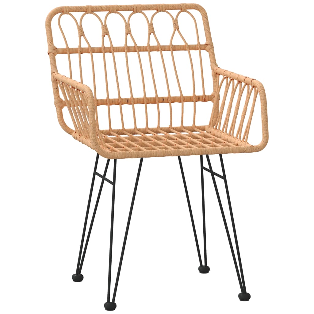 NNEVL 7 Piece Garden Dining Set Poly Rattan-4