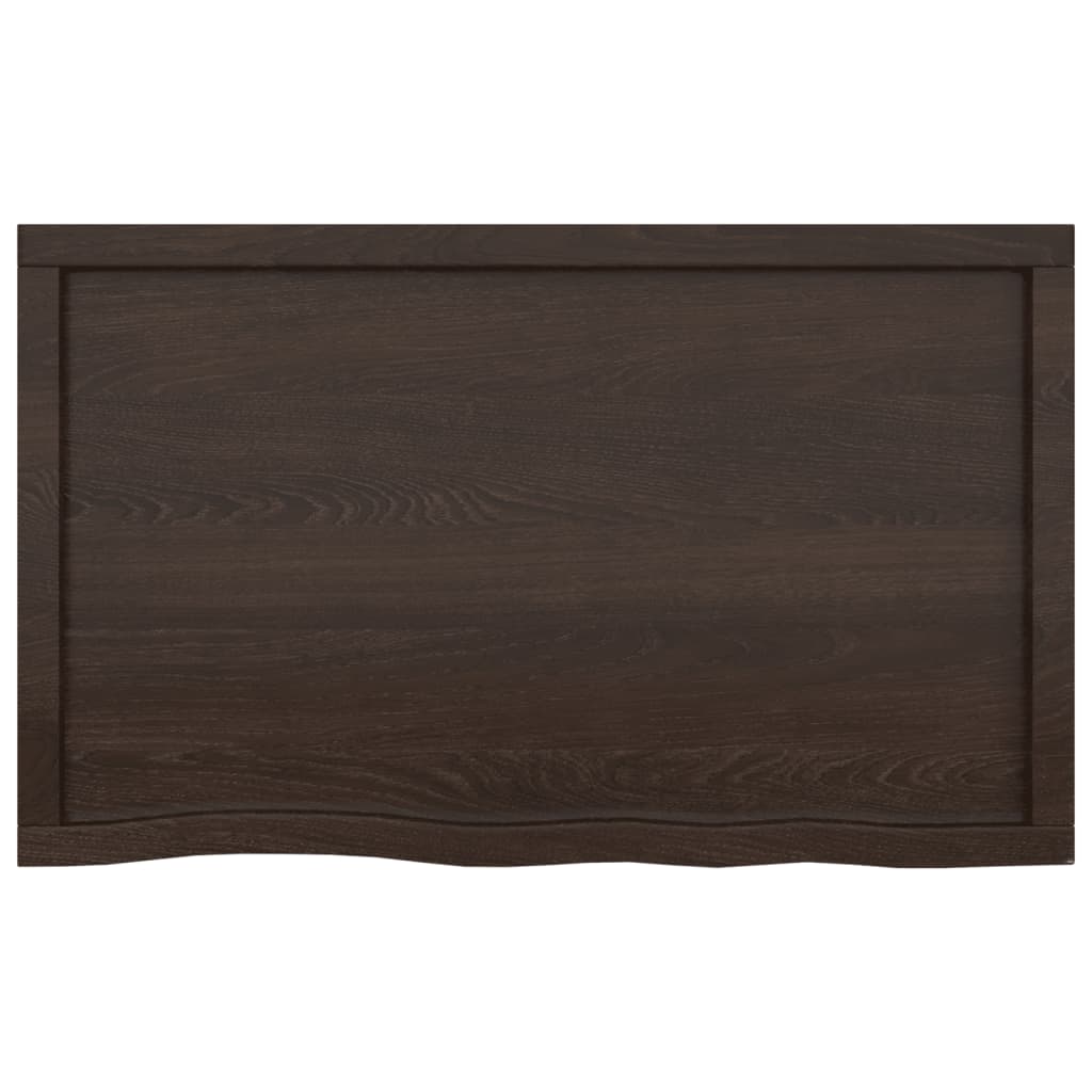 NNEVL Bathroom Countertop Dark Grey 100x60x4 cm Treated Solid Wood-3