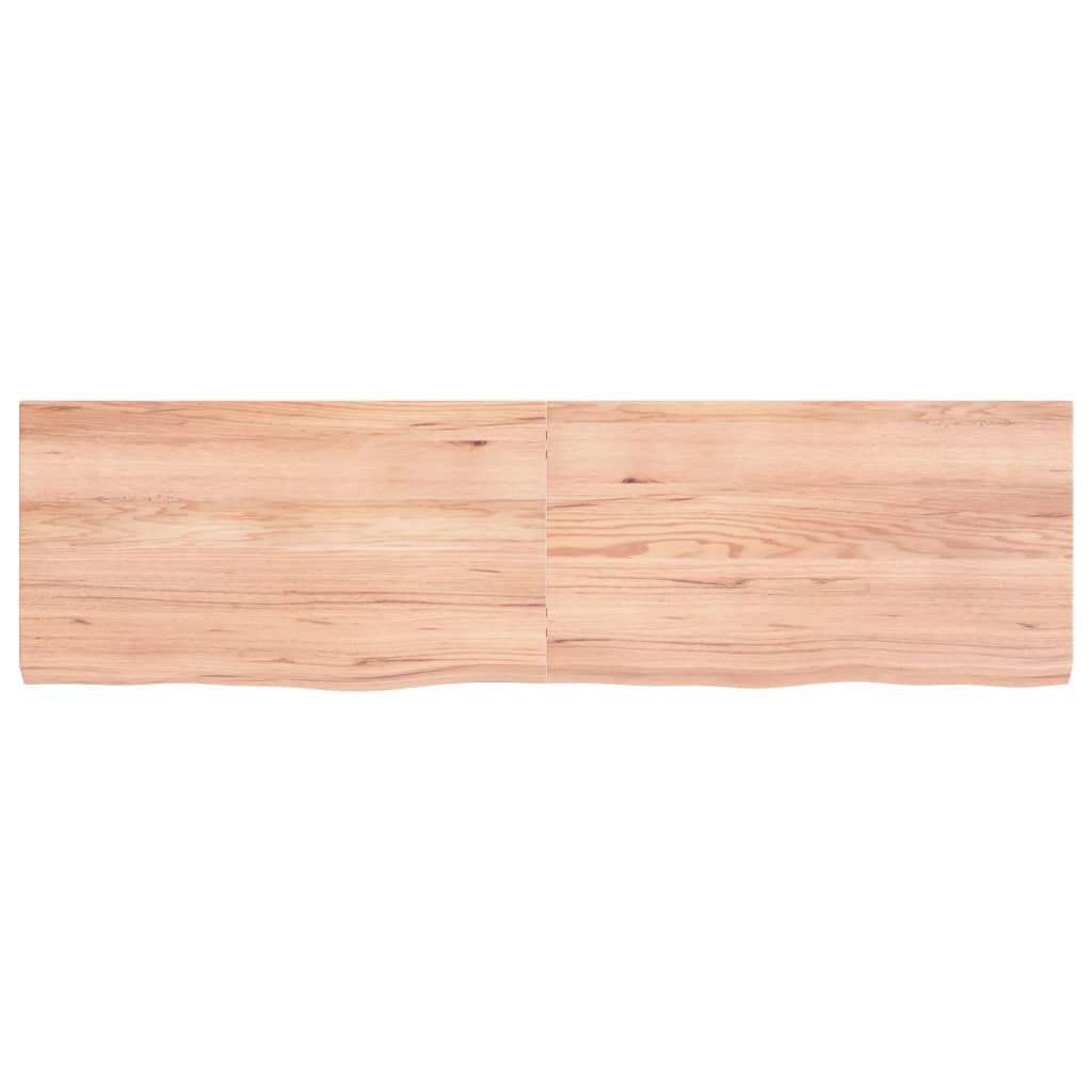 NNEVL Table Top Light Brown 180x50x6 cm Treated Solid Wood Oak-2