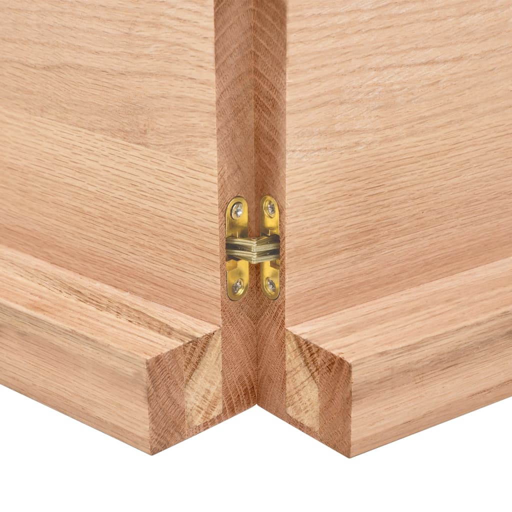 NNEVL Table Top Light Brown 180x50x6 cm Treated Solid Wood Oak-4