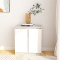 NNEVL Side Cabinet White 60x36x65 cm Solid Wood Pine-0