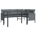 NNEVL 2 Piece Garden Dining Set Anthracite Steel