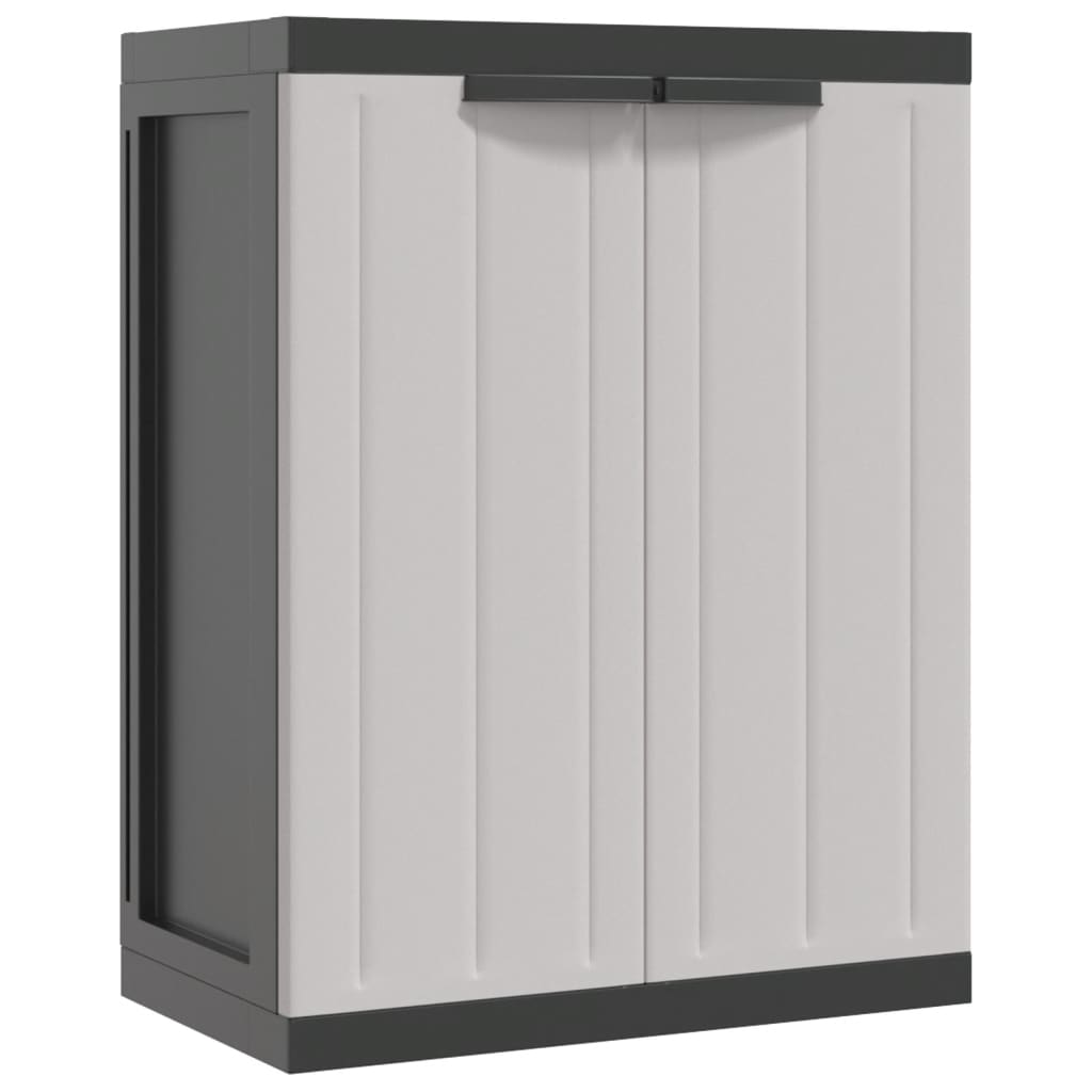 NNEVL Outdoor Storage Cabinet Grey and Black 65x37x85 cm PP-1