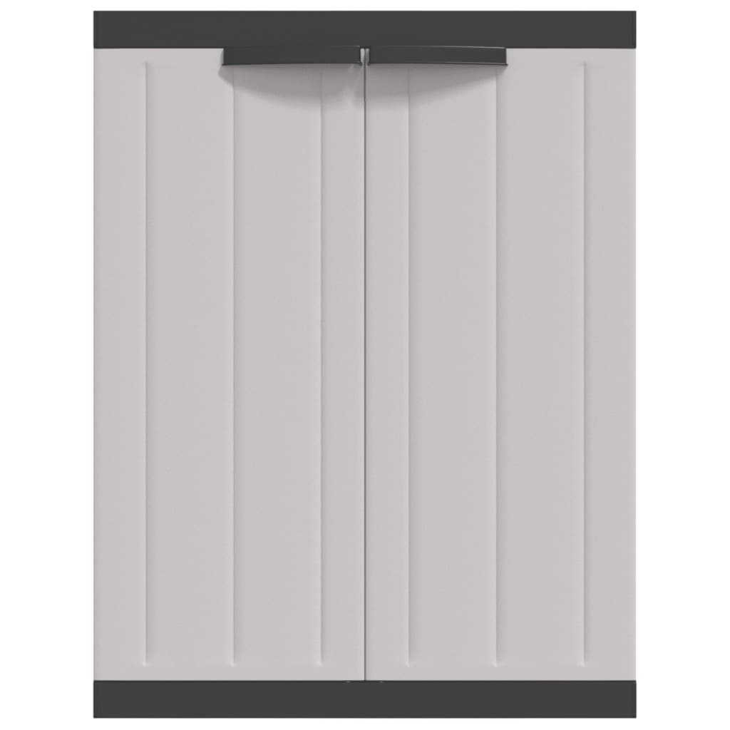 NNEVL Outdoor Storage Cabinet Grey and Black 65x37x85 cm PP-3