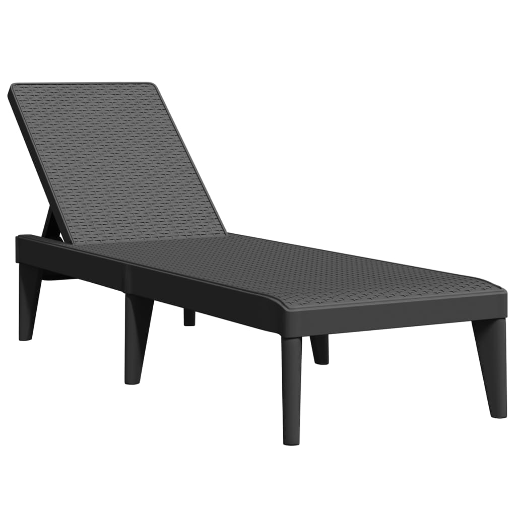 NNEVL Sun Lounger Anthracite 186x60x29 cm PP-1