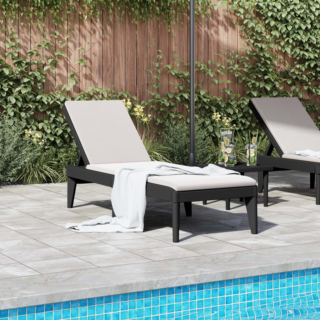 NNEVL Sun Lounger Anthracite 186x60x29 cm PP-2