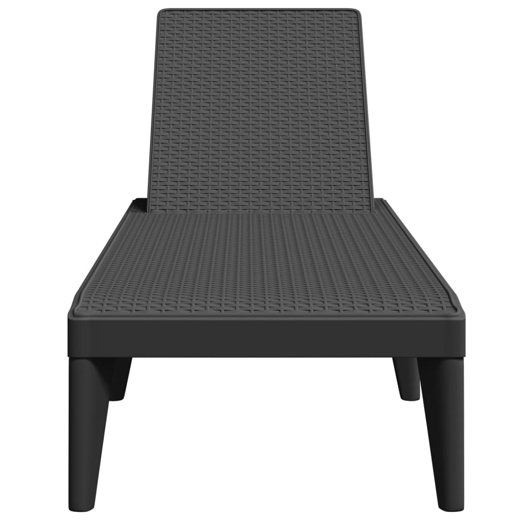 NNEVL Sun Lounger Anthracite 186x60x29 cm PP-3