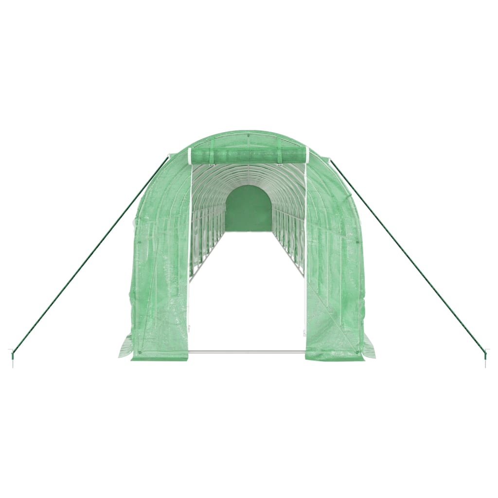 NNEVL Greenhouse with Steel Frame Green 36 m² 18x2x2 m-3