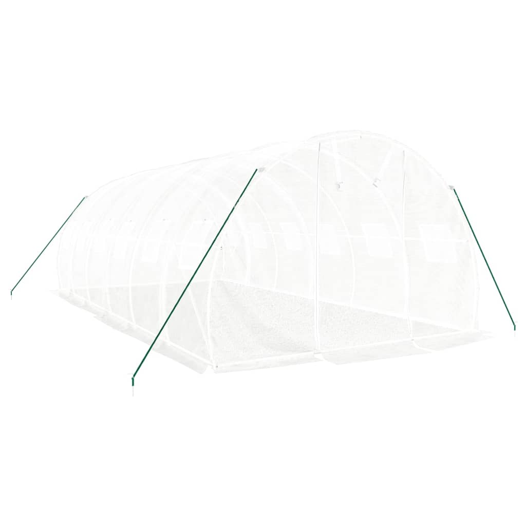 NNEVL Greenhouse with Steel Frame White 18 m² 6x3x2 m-2