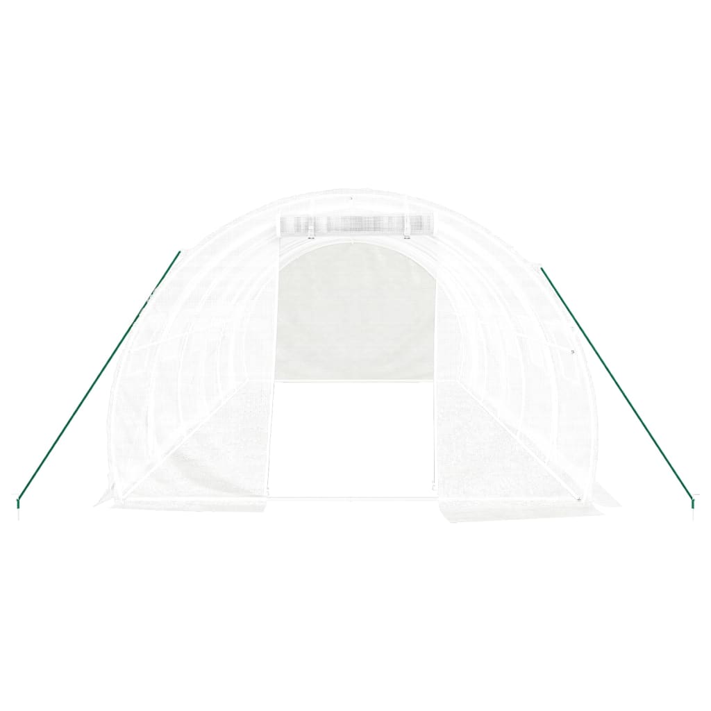 NNEVL Greenhouse with Steel Frame White 18 m² 6x3x2 m-3