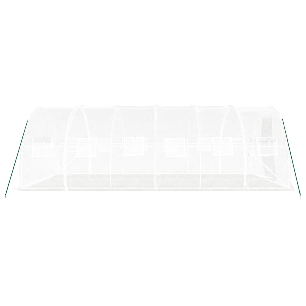 NNEVL Greenhouse with Steel Frame White 18 m² 6x3x2 m-4