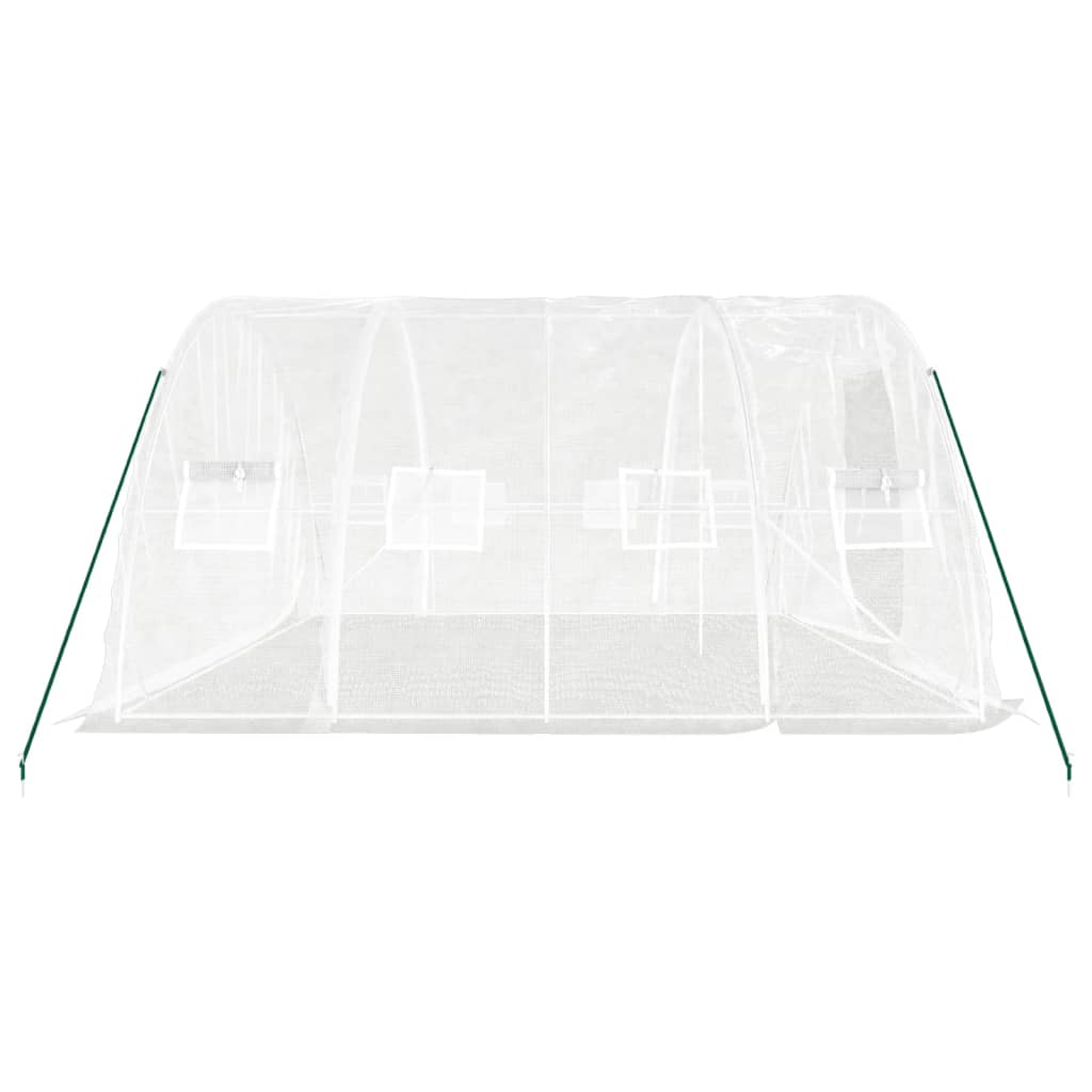 NNEVL Greenhouse with Steel Frame White 20 m² 5x4x2.3 m-4