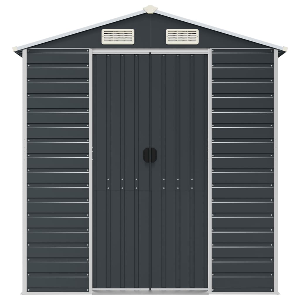 NNEVL Garden Shed Anthracite 191x300x198 cm Galvanised Steel-3