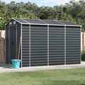 NNEVL Garden Shed Anthracite 191x300x198 cm Galvanised Steel-0