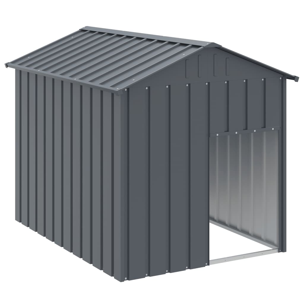 NNEVL Dog House with Roof Anthracite 117x153x123 cm Galvanised Steel-1
