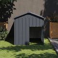 NNEVL Dog House with Roof Anthracite 117x153x123 cm Galvanised Steel-0