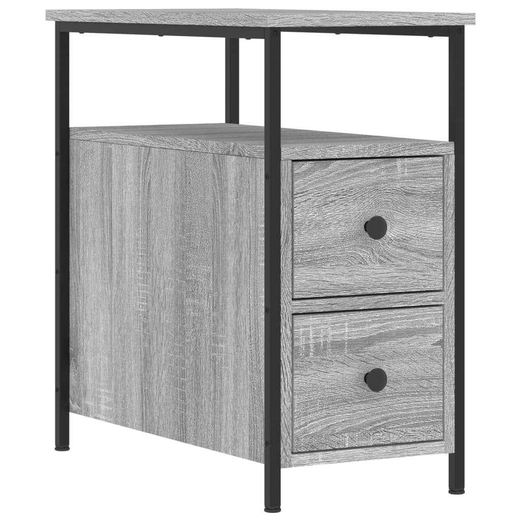 NNEVL Bedside Cabinets 2 pcs Grey Sonoma 30x60x60 cm Engineered Wood-4