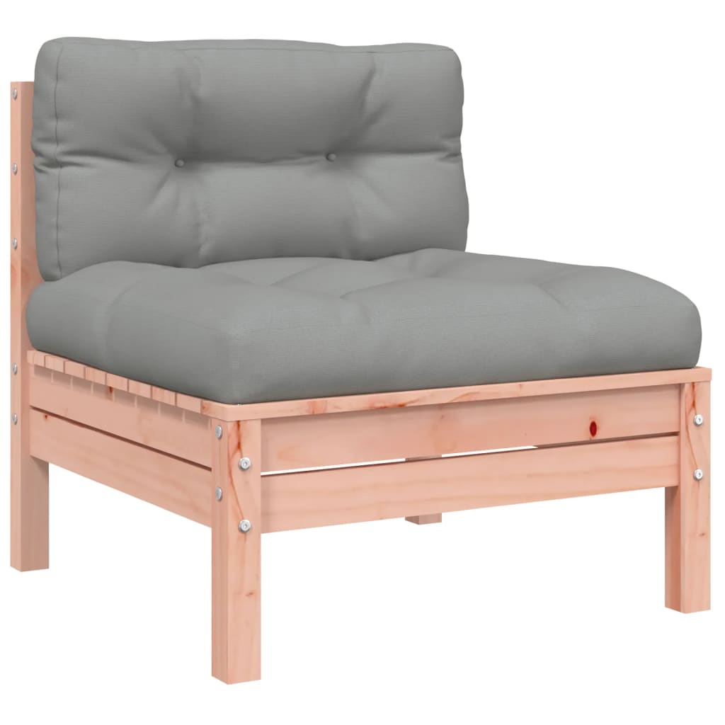 NNEVL Garden Sofa Armless with Cushions 2 pcs Solid Wood Douglas-4
